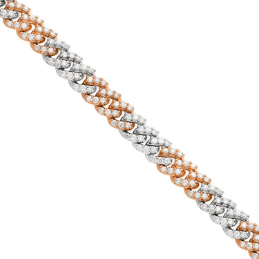 Diamond Cuban in 14k Two Tone Gold 5.37 Ctw